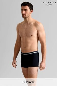 Ted Baker Dark Blue Cotton Trunks 3 Pack (B17530) | AED233