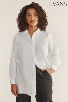 Evans Chalk White Poplin Shirt (B17610) | $78