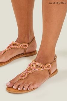 Accessorize Seed Bead Cut-out Sandals (B17749) | 281 د.إ