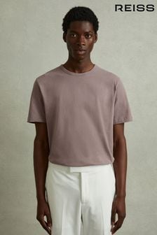 Opal Grey - Reiss Melrose Cotton Crew Neck T-shirt (B17797) | 26 ر.ع