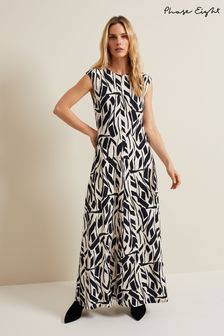 Phase Eight Black Geo Kristy Maxi Dress (B17869) | $218