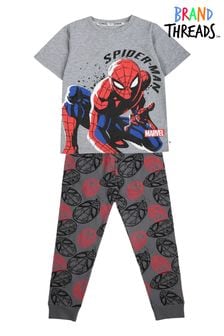 Brand Threads Grey Spiderman Boys Pyjama Set (B20211) | €25