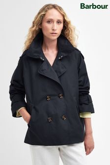 Barbour® Navy Annie Short Trench Showerproof Jacket (B20322) | $486