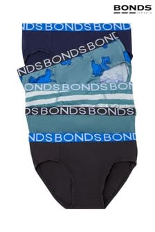Bonds Grey Animal Print Design Briefs 5 Pack (B20334) | €20