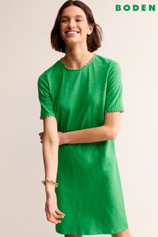 Boden Green Ali Pom Sleeve Dress (B20411) | KRW106,700