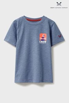 Crew Clothing Company Blue Wash Cotton Classic T-shirt (B20454) | ￥3,170 - ￥3,880