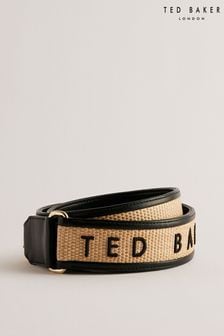 Ted Baker Black Raffias Branded Faux Fur Raffia Embroidery Strap Bag (B20549) | €57