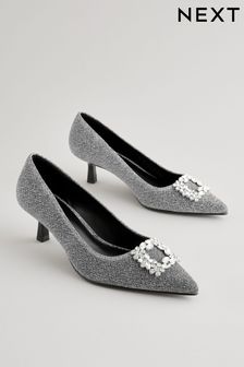 Silver Forever Comfort® Jewel Kitten Heels (B20737) | €67