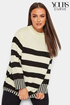 Yours Curve Black Grow On Neck Jumper (B20740) | SGD 66