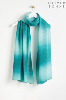 Oliver Bonas綠色打褶閃亮輕盈圍巾 (B20790) | NT$1,380