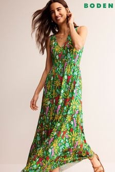 Boden Green Sylvia Jersey Maxi Tier Dress (B20811) | €145