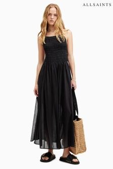 AllSaints Black 100% Cotton Iris Dress (B21203) | $153