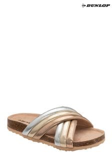 Dunlop Metallic Open Toe Mules Sandals (B21456) | AED166