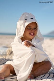 Polarn O Pyret Organic Cotton Hooded White Towel (B21753) | €34