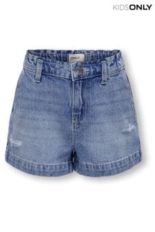 ONLY KIDS Blue High Waisted Denim Shorts (B21771) | KRW42,700
