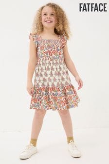 FatFace White Milly Floral Print Dress (B21785) | $38