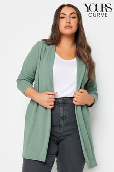 Yours Curve Green Pocket Blazer (B21791) | AED189