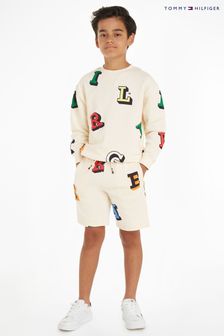 Tommy Hilfiger乳白色通體字母圖案運動短褲套裝 (B21890) | NT$3,970 - NT$5,130