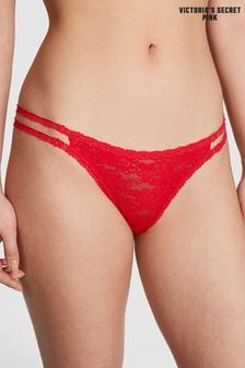 Victoria's Secret PINK Red Pepper Thong Floral Lace Knickers (B22004) | kr190