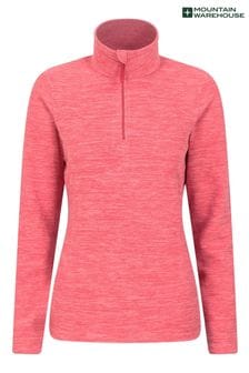 Mountain Warehouse Coral Pink Womens Snowdon Melange Half-Zip Fleece (B22054) | OMR13