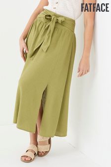 FatFace Green Sascha Midi Skirt (B22104) | $76