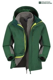 Mountain Warehouse Green Kids Cannonball 3 In 1 Waterproof Jacket (B22128) | SGD 108