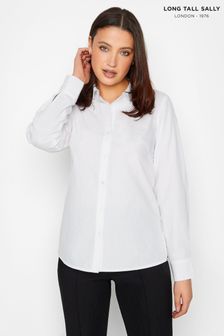 Long Tall Sally White Cotton Shirt (B22172) | ₪ 146