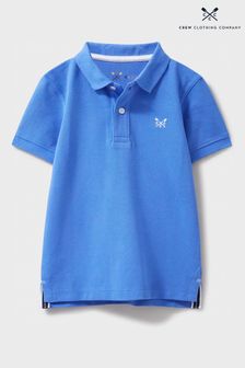 Crew Clothing Company Blue Mid Cotton Classic Polo Shirt (B22452) | kr234 - kr286