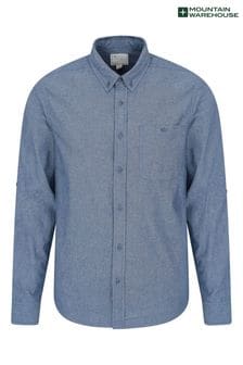 Mountain Warehouse Blue Mens Driftwood Organic Chambray Shirt (B22470) | €38