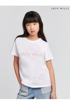 Weiß - Jack Wills Mädchen Est 1999 T-Shirt in Regular Fit (B22494) | 31 € - 37 €