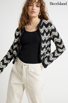 River Island Zigzag Knitted Cardigan