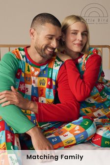 Little Bird By Jools Oliver Adult Colourful Christmas Advent Calendar 100% Cotton Pyjamas (B22692) | 49 €