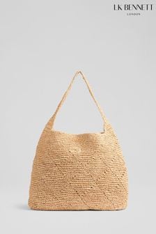 LK Bennett Natural Amiri Slouchy Raffia Shoulder Bag (B22700) | $271