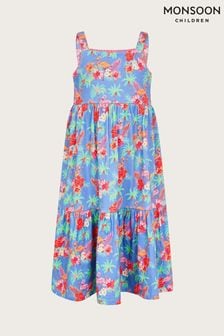 Monsoon Blue Flamingo Midi Dress (B22703) | €31 - €35