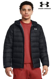 Under Armour Black/White Legend Down Hooded Jacket (B22746) | $283