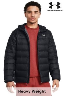 Under Armour Black/White Legend Down Hooded Jacket (B22746) | $283