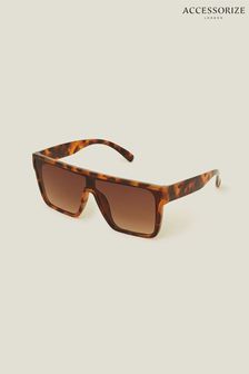 Accessorize Flat Lense Visor Brown Sunglasses