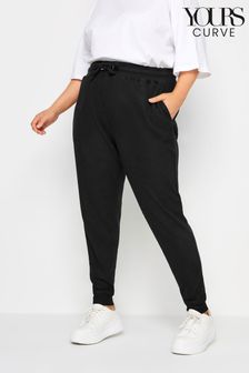 Yours Curve Black Stretch Joggers (B23102) | kr312