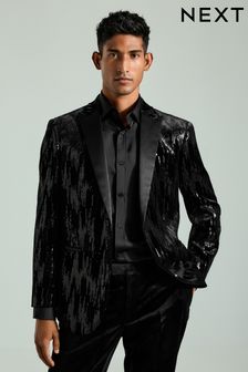 Black Sequin Blazer (B23160) | $153