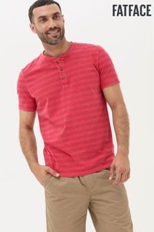 FatFace Red Overdye Stripe Henley Top (B23232) | $46