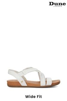 Weiß - Dune London Landies Bequeme Riemensandalen in weiter Passform (B23603) | 100 €