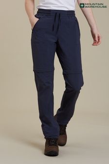 Mountain Warehouse Blue Explorer Womens Zip-Off Convertible Walking Trousers (B23848) | €75