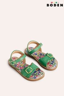 Boden Green Leather Buckle Sandals (B23906) | HK$350 - HK$401