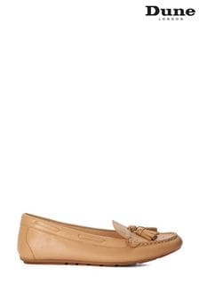 Dune London Brown Tassel Gilliee Driver Shoes (B23909) | SGD 165