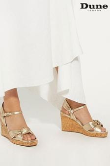 Dune London Gold Kaino Knotted Wedges (B23971) | $154