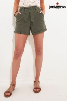 Joe Browns Green High Waisted Paperbag Shorts (B24121) | kr820