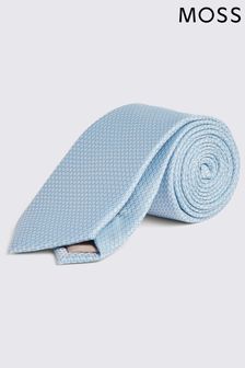Niebieski - Moss Olive Textured Tie (B24141) | 125 zł