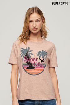 SUPERDRY Orange SUPERDRY Outdoor Stripe Relaxed T-Shirt (B24269) | kr440