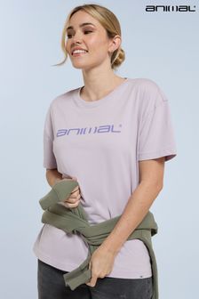 Animal Purple Leena Organic Boxy T-Shirt