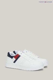 Tommy Hilfiger Flag Low Cut Lace-up White Sneakers (B24436) | 351 QAR - 376 QAR